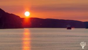 coucher de soleil a Tadoussac