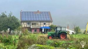 Ansicht des Hofes von der - etwas wilden - Gartenseite aus