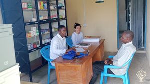 The doctors attending a patient