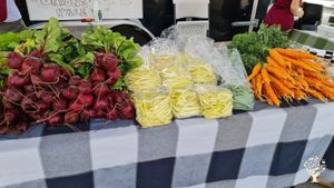 Some of our local favourites - yellow beans, beets, carrots and onions!
