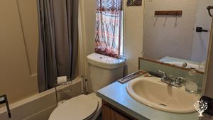 Indoor guest bathroom, cleaned bi-weekly