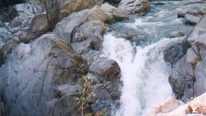 Rivière sauvage sur la propriété. Selon les années, elle sert à irriguer les terres