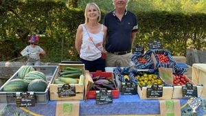 Vente de notre production au marché