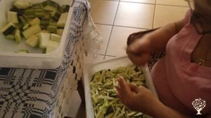 Preparazione zucche sotto olio