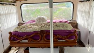 King Size Bed top in Bus