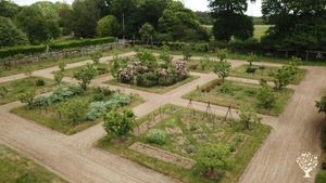 les jardins à notre arrivée en 2017
