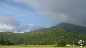 East view of the camping area