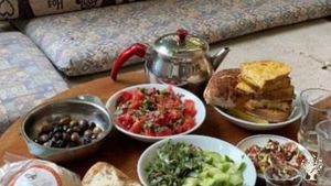 Olive gardens in the mountain village of Yaka (Fethiye).