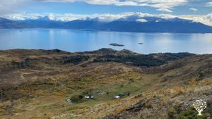 Horse ranch and organic farm in the hills overlooking patagonian glaciers and carrera lake