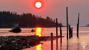 Sunsets are glorious and ocean swims in summer.
