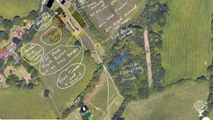 No dig vegetable garden, flower farm and campsite