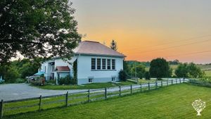 Our house is a century old former schoolhouse. 