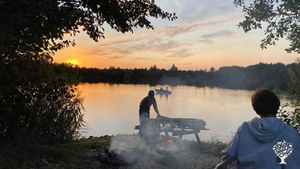 Nature park with selfgrowing vegetable garden