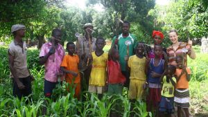 Une partie de l'équipe, avec notre premier wwoofer en 2013.