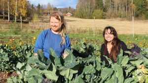 Nat and Morten a few years ago at a CSA-farm they ran