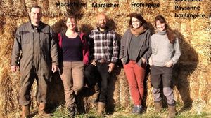 Les 5 associés de la Ferme Collective de la Licorne