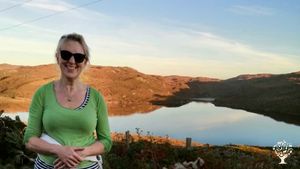 The view out of the window from the croft