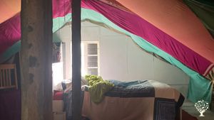 Two beds in the old house.