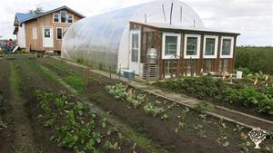 8-acre organic farming compound with sled dogs in Alaska