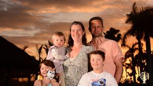 Our family on vacation:) I guess you are not gonna see us like this at your stay. 