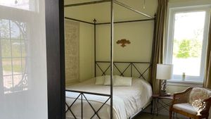 The guest room, and full bathroom was an AirBnb. Now WWOOFERS get the best room in the house!