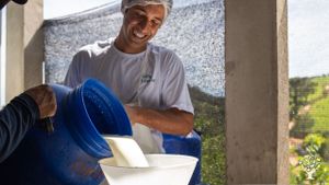 Queijaria artesanal, produção de orgânicos e criação de animais.