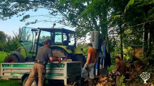 Petite ferme avec animaux de Race de Conservation.