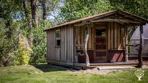Community garden nestled in the Tobacco Root Mountains of MT