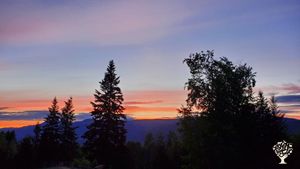 Beautiful sunset as seen from the back porch