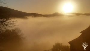 La vue sur la vallée, un matin.