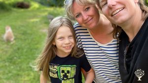 Regenerative farm with hemp, vegetables and free range chicken on a small island