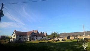 17th Century Wicton farm main house and vegetable garden