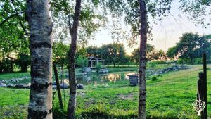 Small old-fashioned farm  with various of animals and vegetables, based on the island of Funen.