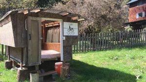 Permaculture learning farm near North Cascades Mountains