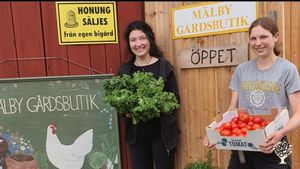 Rural farm with vegetatables and honey production. Fruit trees and berries. A small shop on the farm