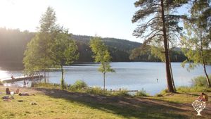 Lake not far from the farm for swimming and kayaking