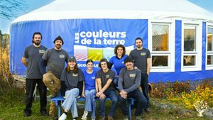 Jules, Alexis, Estelle, Candide, Thierry, Patricia, Guy et Clovis 
( de gauche à droite)