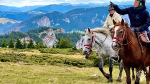 Wanderreitalm in der Wildnis der Karpaten