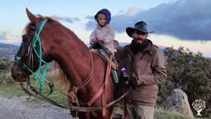 Finca in the Alpujarra, with cattle free grazing in the mountains