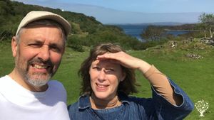 Scottish Highland Croft with organic growing tunnel