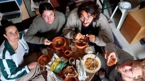 Wintertime lunch by the stove