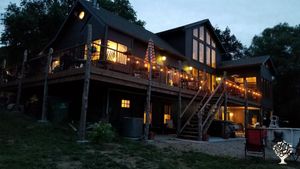 This is Milo Farm's Lodge and swimming pool