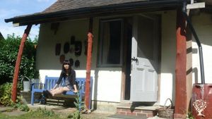 House and garden, half an hour’s walk outside town.