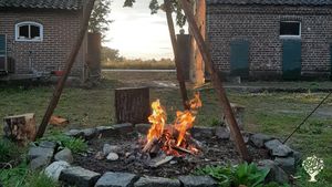 Small organic community farm, with 7 community homes, workshops, animals and permaculture landscape