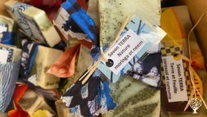 Les savons, saponification à froid, avec les feuilles du verger