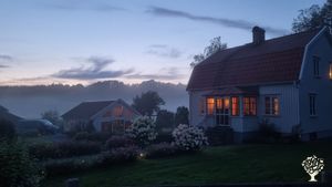 Our main house and the orangery.