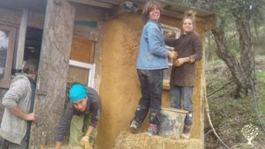 clay plaster is fun!