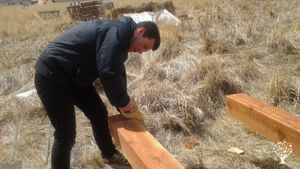 building the outdoor kitchen 2011