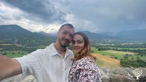 My husband, Rareș, and I.