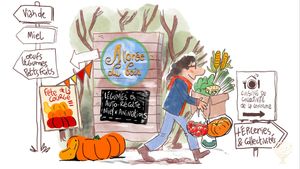 Ferme agroécologique: maraichage bio et élevage (cochons, moutons et poules).